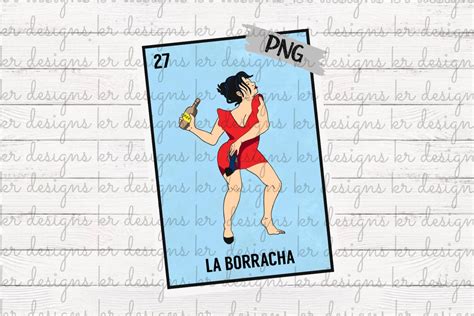 La Borracha Loteria Card Png Etsy