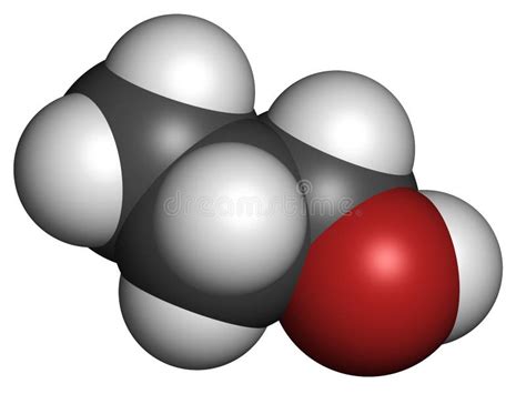 Propanol N Propanol Solvent Molecule Skeletal Formula Stock Vector