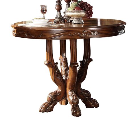 Cherry Oak Counter Height Dining Room Set 5pcs Acme Furniture 12160 Dresden Buy Online On Ny