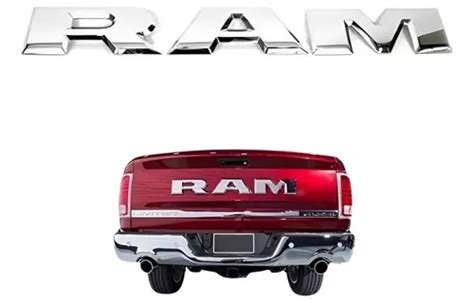 Kit 3 Letras Emblema Tampa Traseira Dodge Ram 2500 Cromado