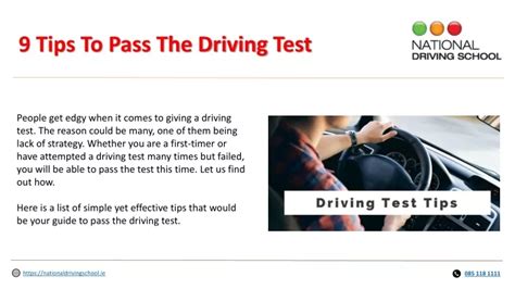 Ppt 9 Tips To Pass The Driving Test Powerpoint Presentation Free Download Id10682090