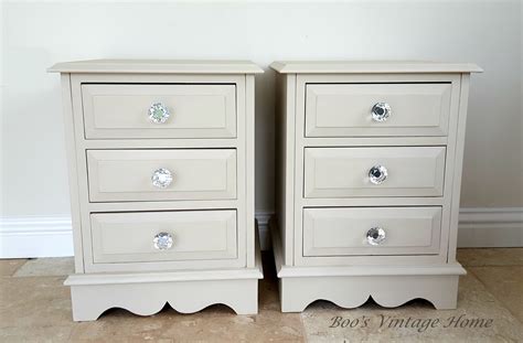 Pine Bedside Drawers Painted In A Custom Mix Of Vintro Chalk Paint With