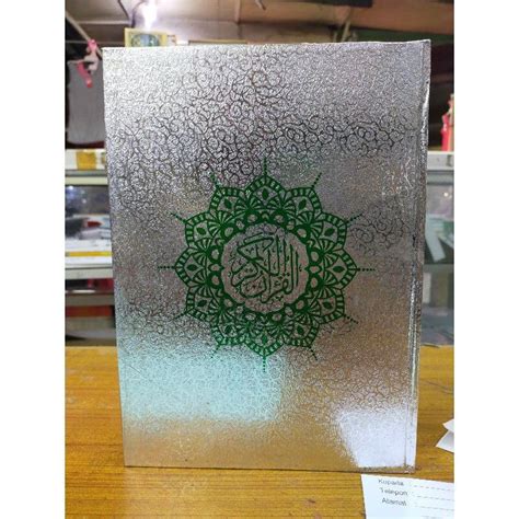 Jual Al Quran Cover Sampul Perak Silver Ukuran A Hvs Hard Cover Hc