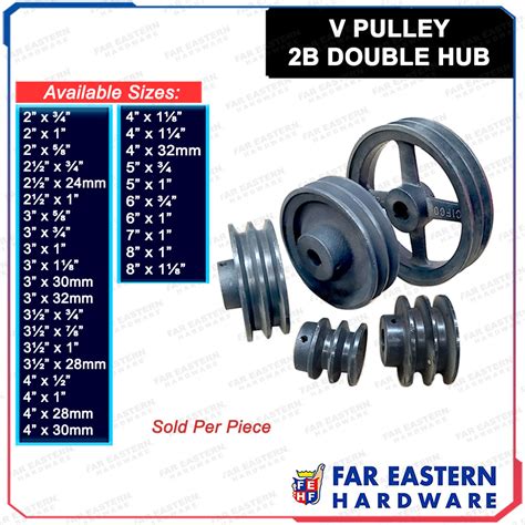 V Pulley Double Hub 2B 1 2 3 4 5 6 7 8 Lazada PH