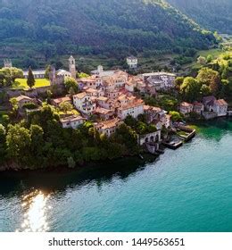 Corenno Plinio Lake Como Aerial View Stock Photo Shutterstock