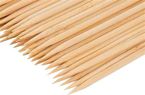 Natural Bamboo Wooden Skewers Bbq Sticks For Barbeque Off