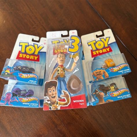 Disney Toys Toy Story Woody Figure And Hot Wheels Set Poshmark
