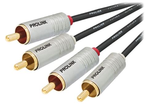 KABEL PRZEWÓD 2 RCA 2RCA PROLINK FUTURA SLIM 1m Sklep Opinie Cena w