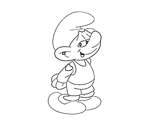 2 Hefty Smurf Coloring Page