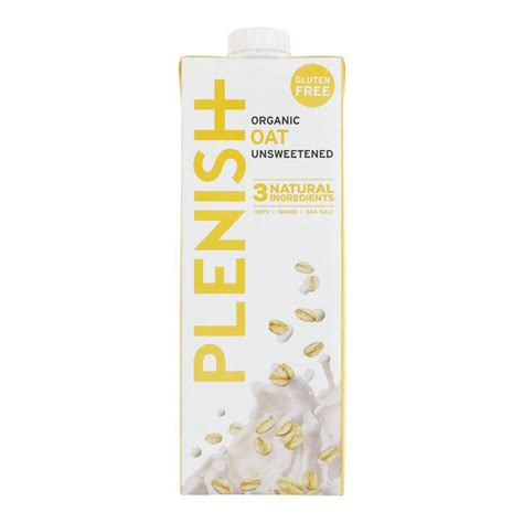 Plenish Organic Unsweetened Oat Milk 1l