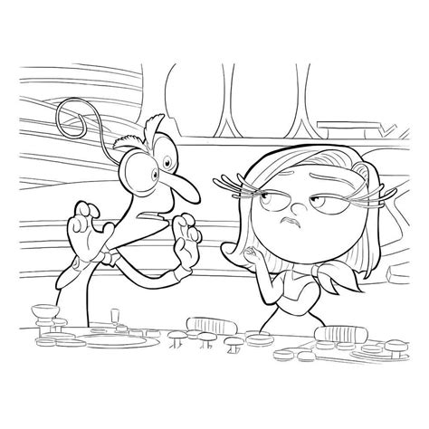 Раскраска Брезгливость и Страх распечатать или скачать