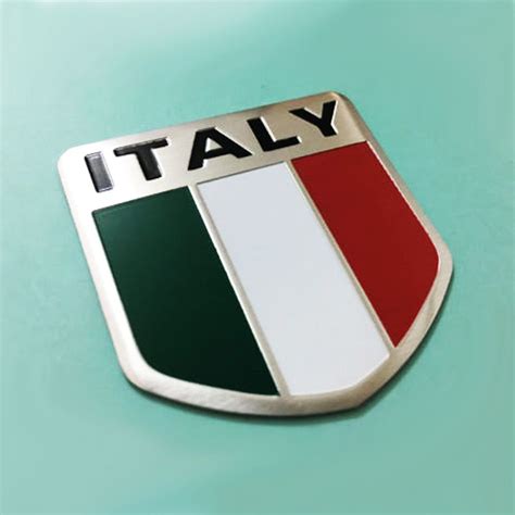 Italy Flag Metal Sticker Badge Emblem Decoration For Italian Car Bike