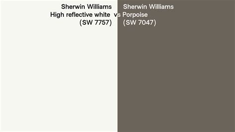 Sherwin Williams High Reflective White Vs Porpoise Side By Side Comparison