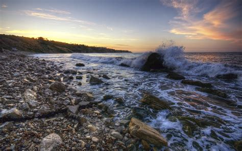 Fondos De Pantalla Luz De Sol Paisaje Puesta De Sol Mar Bah A