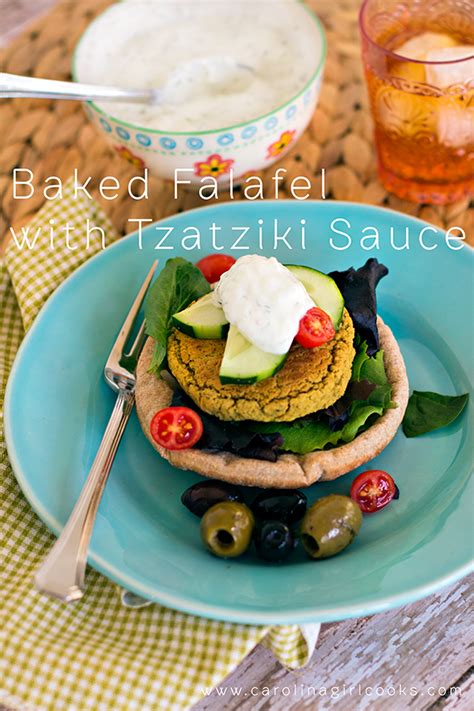 Baked Falafel with Tzatziki Sauce: Low-Carb Vegetarian Dish