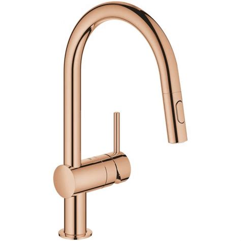 Grohe Minta Warm Sunset Pullout Single Lever Kitchen Sink Mixer Tap