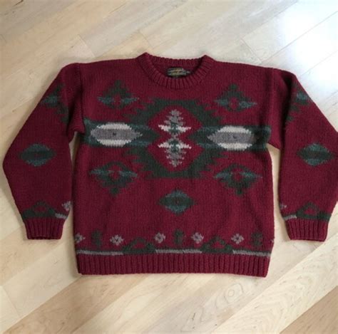 Vintage Eddie Bauer Wool Christmas Holiday Sweater Un Gem