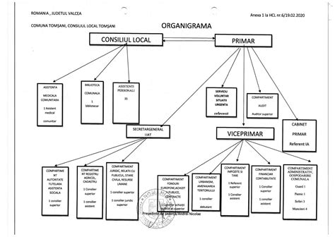 Organigrama Primarie Comuna Tomşani