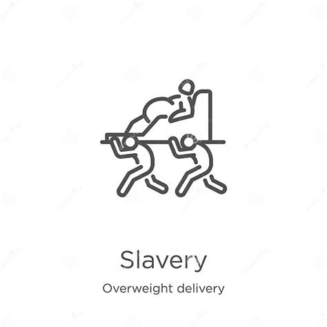 Slavery Icon Vector From Overweight Delivery Collection Thin Line