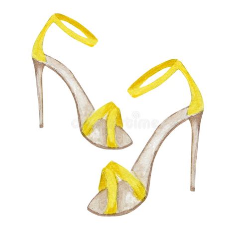 Yellow Fashion Women S Shoes On The High Heels Smart Luxury Lady Shoe