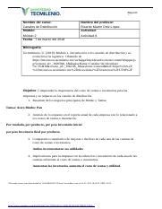 Actividad Canales De Distribucion Doc Docx Report E Nombre Del