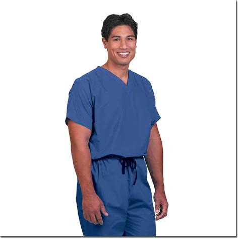 Blueberry Color Medical Unisex Scrub Shirt By Fashion Seal Beck Lee