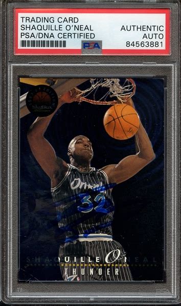 Lot Detail Skybox Premium Thunder Lightning Signed Shaquille O