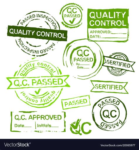 Quality Control Stamps Royalty Free Vector Image