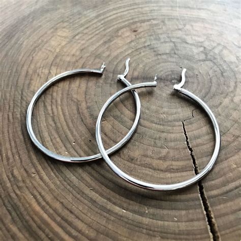 Sterling Silver Large Hoop Earrings Big Hoop Earrings Classic Hoops 2 Sisters Handcrafted