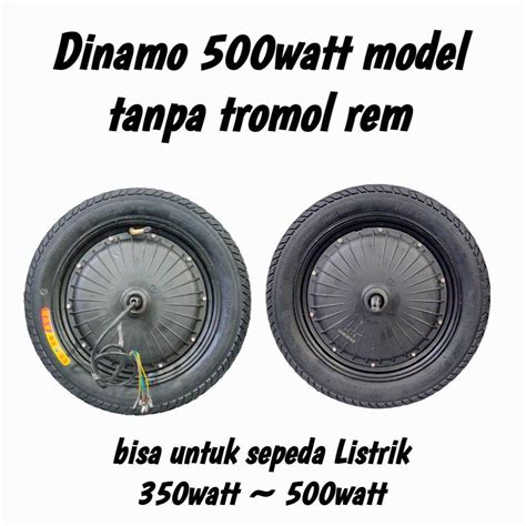 Dinamo Sepeda Listrik W W W V W Gratis Ban Tubeless