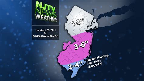 Njtv News Weather Up To Six Inches Of Snow Expected By Wednesday Nj