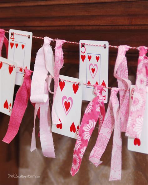 Playing Card Valentines Day Banner