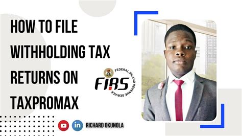 How To File Withholding Wht Tax On Taxpro Max Youtube