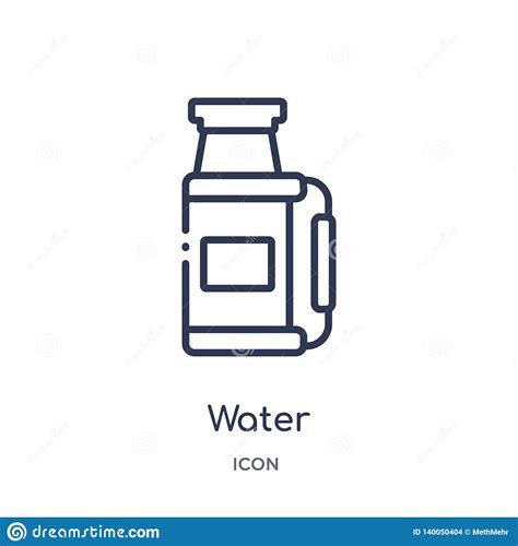 Linear Water Icon From Camping Outline Collection Thin Line Water