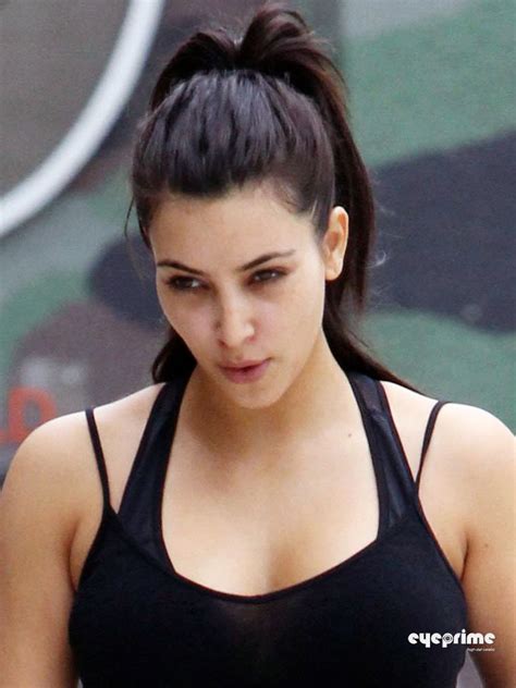 Kim Kardashian At The Gym With No Make Up In West Hollywood Jun 12