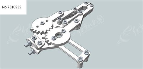 Sketchup机械模型夹持器图片下载红动中国