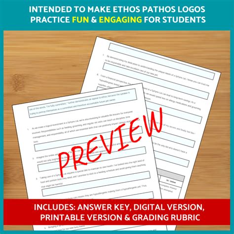 Ethos Pathos Logos Practice Activity Made By Teachers