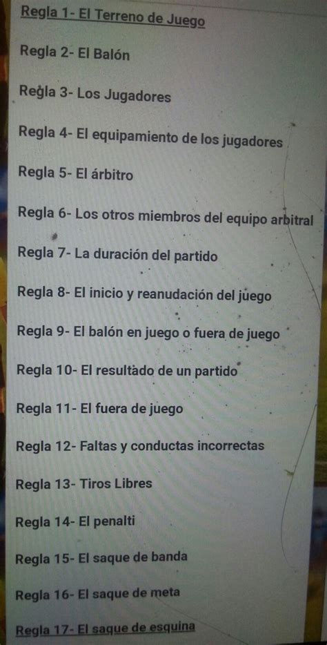 17 Reglas Del Futbol Brainly Lat