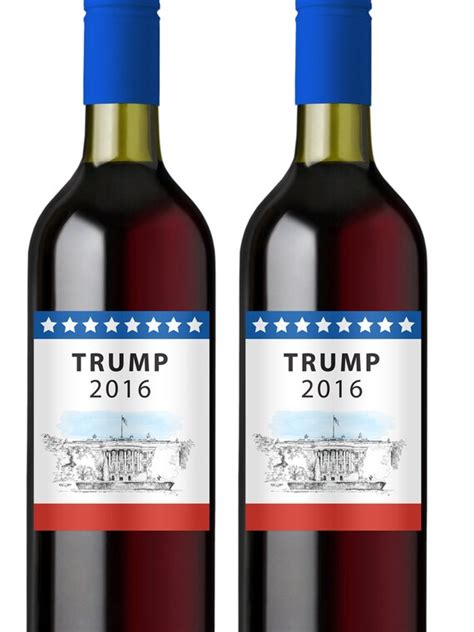 Items similar to Trump Wine Bottle Labels - Political Wine Labels - Custom Wine Label - Wine ...