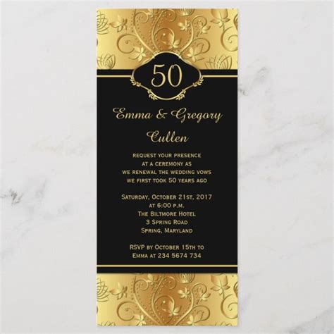 50th Wedding Anniversary Vows Renewal Program | Zazzle