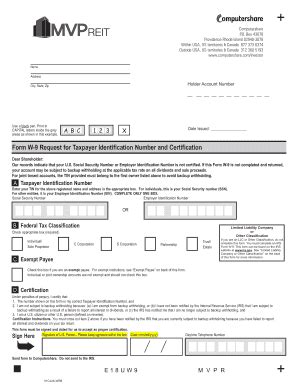 Fillable Online Form W 9 Request For Taxpayer Identification Number Fax