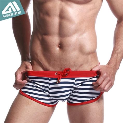 Seobean Summer Mens Swimwear Sport Men Swimming Shorts Low Rise Men