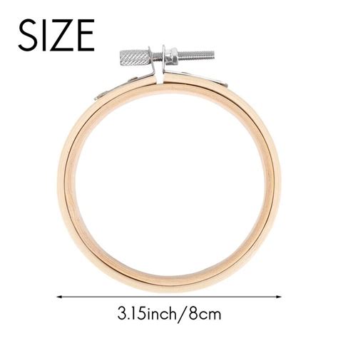 20 Pieces 3 Inch Bamboo Embroidery Hoops Round Wooden Circle Stitch7533