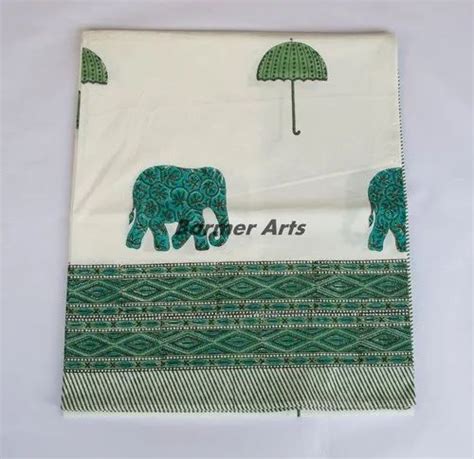 Barmer Arts Cotton Floral Print Jaipuri Bed Sheet For Home Hotel Size