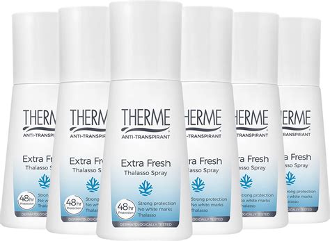 6x Therme Anti Transpirant Extra Fresh Thalasso Spray 75 Ml Bol