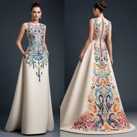 Create An Elegant Haute Couture Long Dress With Crea