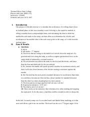 Labexercise Thomas Edison State College Physics With Labs Phy