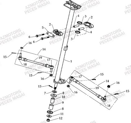 COLONNE DE DIRECTION pièces MASAI neuves Pièces Quad D360 R pièces