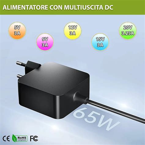 Alimentatore Compatibile Type C W Universale Per Macbook Notebook