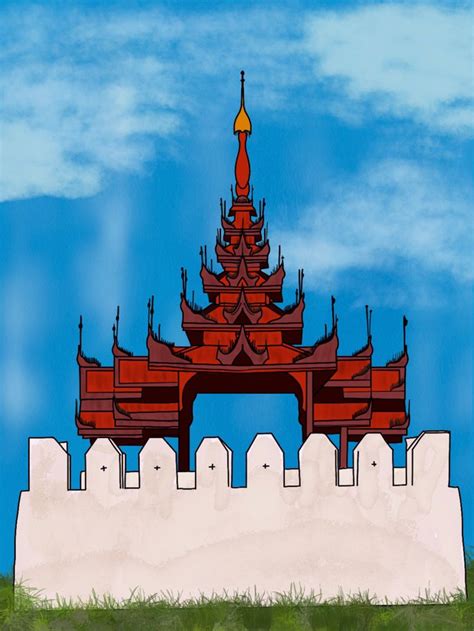 Mandalay Royal Palace Myanmar Art Nature Art Painting Graffiti